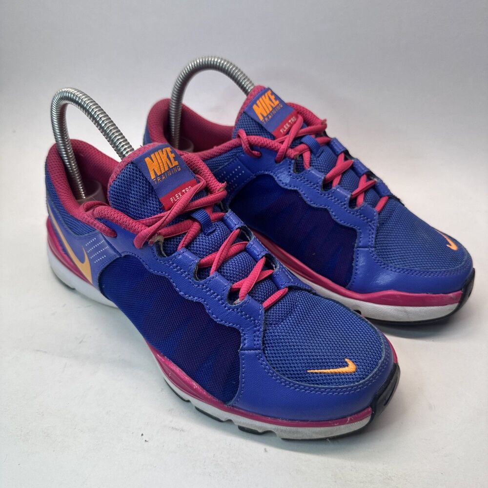 Nike Flex TR2 Training Shoes Womens Sz 7.5 Blue Pink Running Sneakers 511332-586